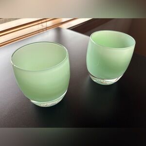 Pair of Glassy Baby Votives